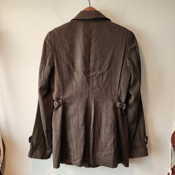 Jenne Maag Brown Speckled Wool Utility Zip Blazer - Picture 2 of 8